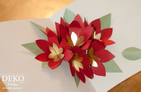 DIY Popup Weihnachtskarte mit Christsternen aus Papier Deko-Kitchen