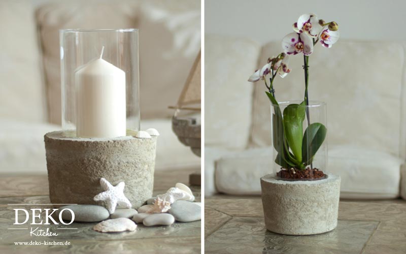 DIY: Coole Deko-Vase mit Betonsockel – Deko-Kitchen: Schöne Deko selber  machen